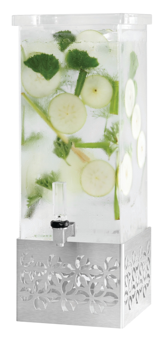 Picture of Rosseto LD198 3 gal Iris Square Acrylic & Stainless Steel Beverage Dispenser