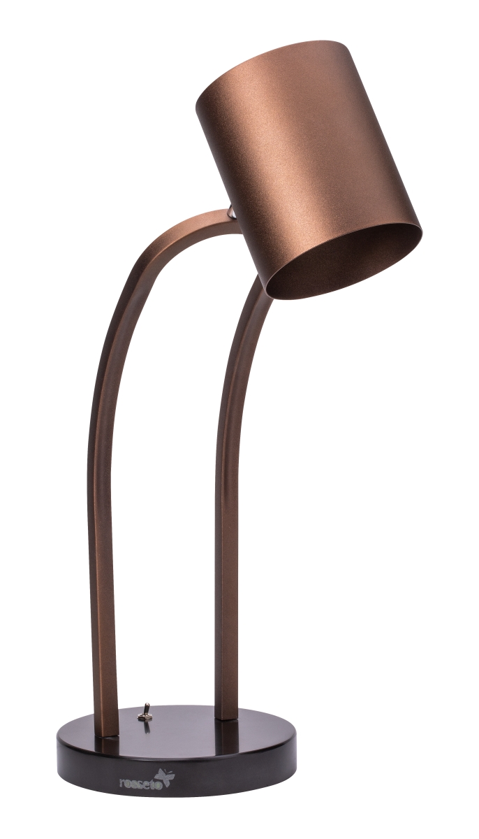 Picture of Rosseto HL025 HL025 - Single Bronze Heat Lamp Black Iron Base Plain Shade