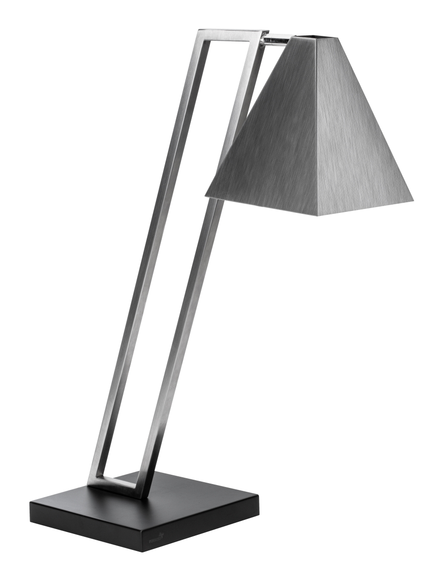Picture of Rosseto HL011 Single Stainless Steel Pyramid Heat Lamp with Metal Base, Silver