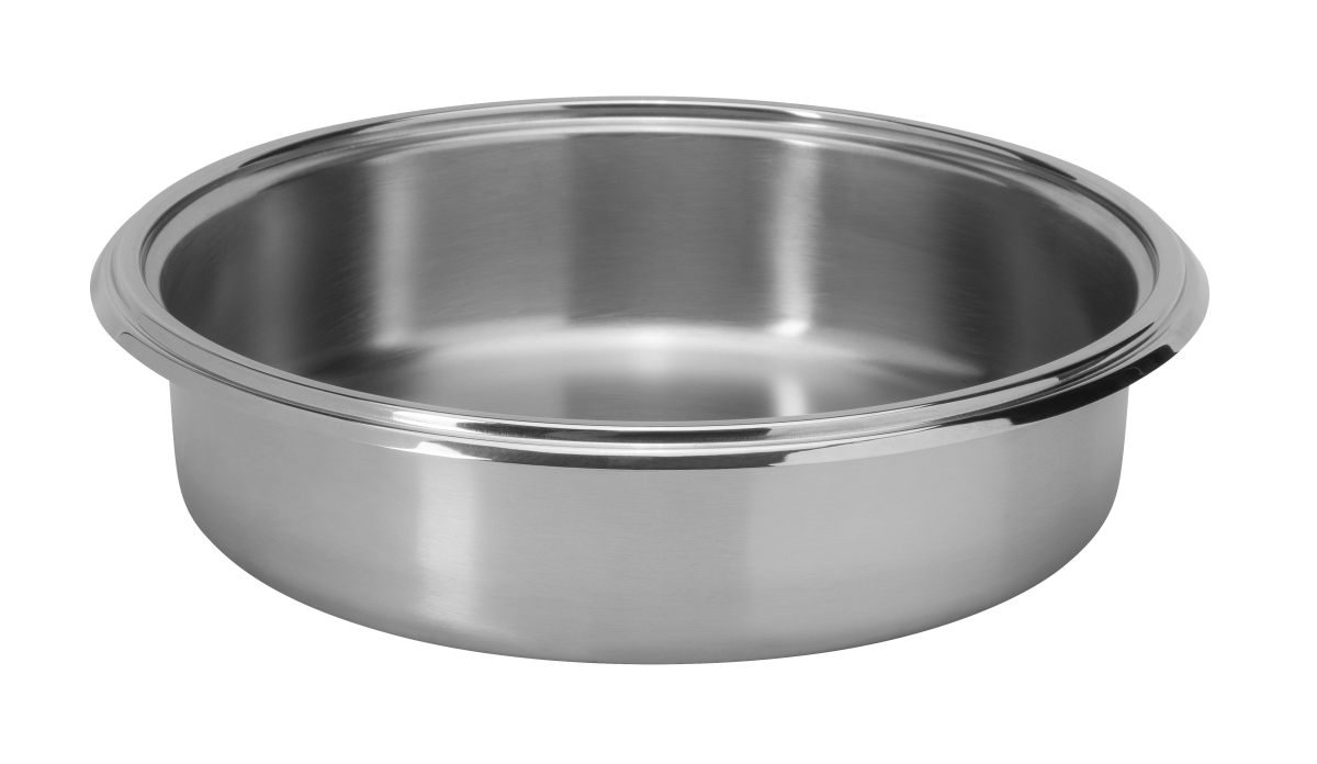 Picture of Rosseto CP102 Homestyle Round Chafer Induction Food Pan, Silver