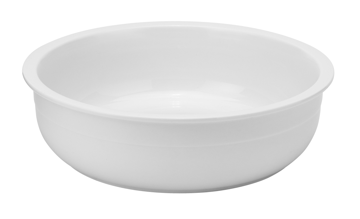 Picture of Rosseto CP103 4.75 qt. Homestyle Porcelain Food Pan for Chafing Induction Pot, White