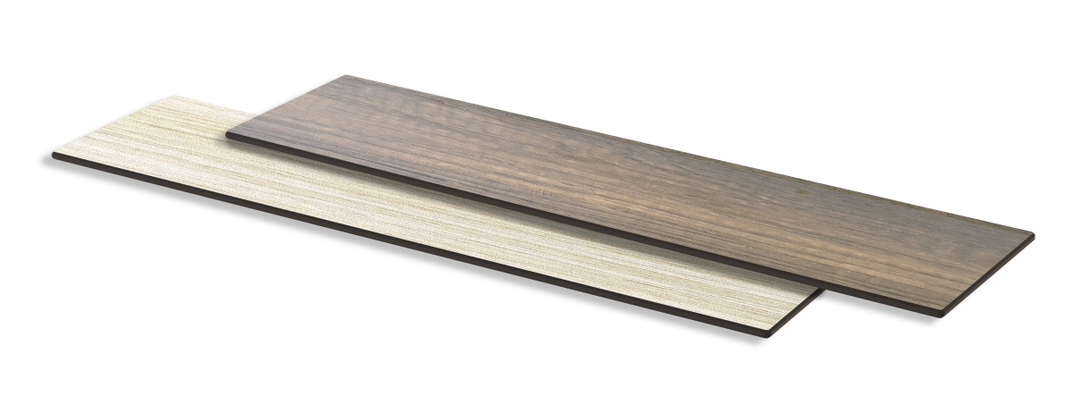 Rosseto HPL005WNW Walnut-Natural Wood Reversible HPL Surface, Brown