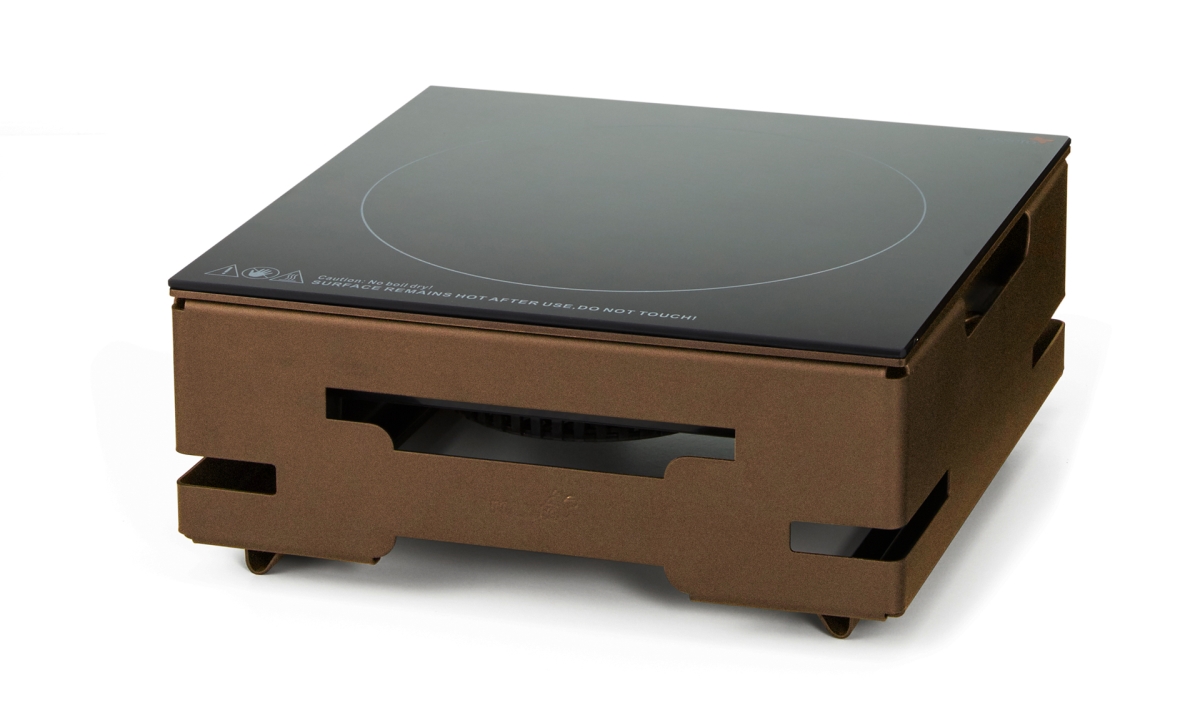 Picture of Rosseto SM395 5 in. 120V 60Hz Multi-Chef SGL Touch Top Induction Heater with Bronze Matte Base - Brown
