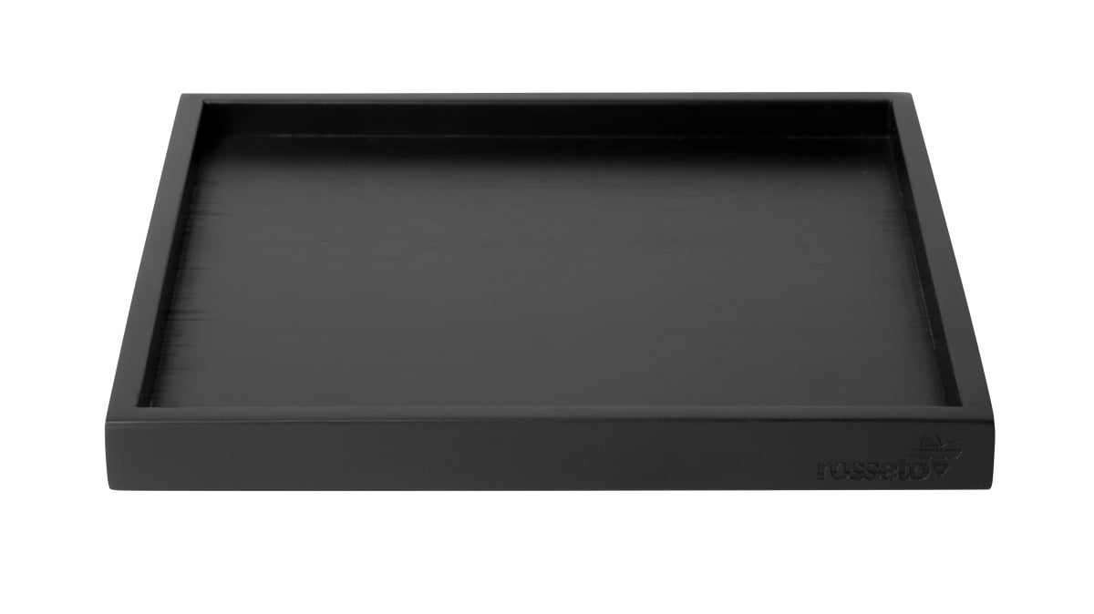Rosseto RBLS100 Sky Rize Square Black Shelf - Small