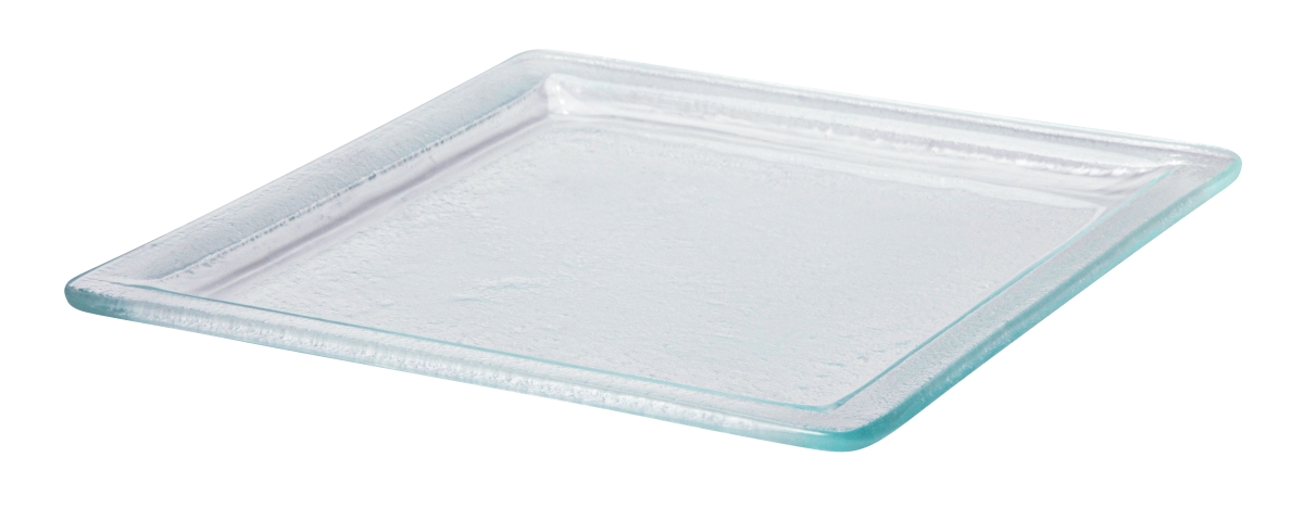 Picture of Rosseto GLS060CC Aroma Square Platter with Rim, Crystal Clear