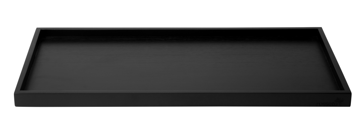 Rosseto RBLS200 Sky Rize Rectangle Black Shelf - Medium