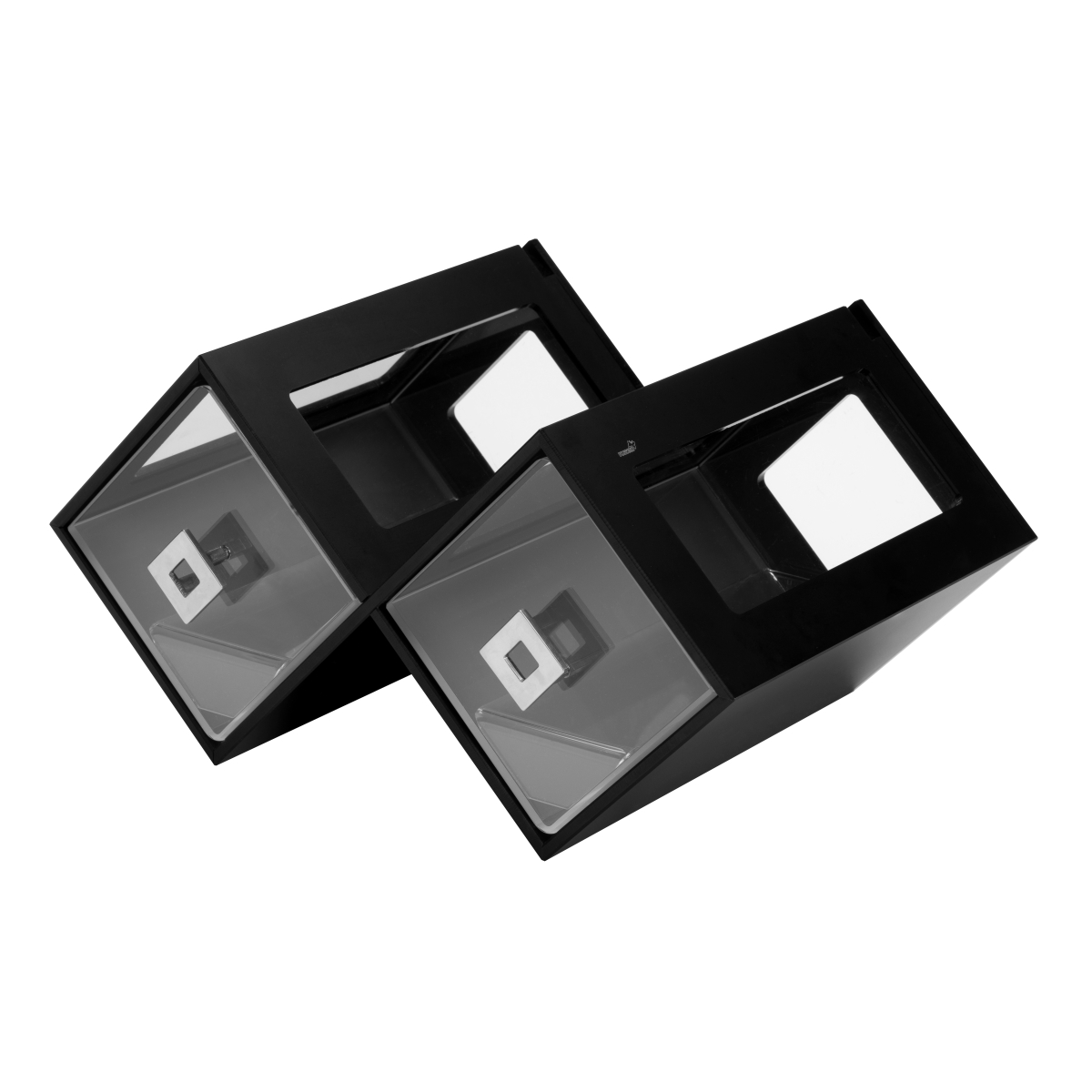 Picture of Rosseto BK200BL Double Natural Bamboo Honeycomb Bakery with Clear Acrylic Drawer & Insert, Black