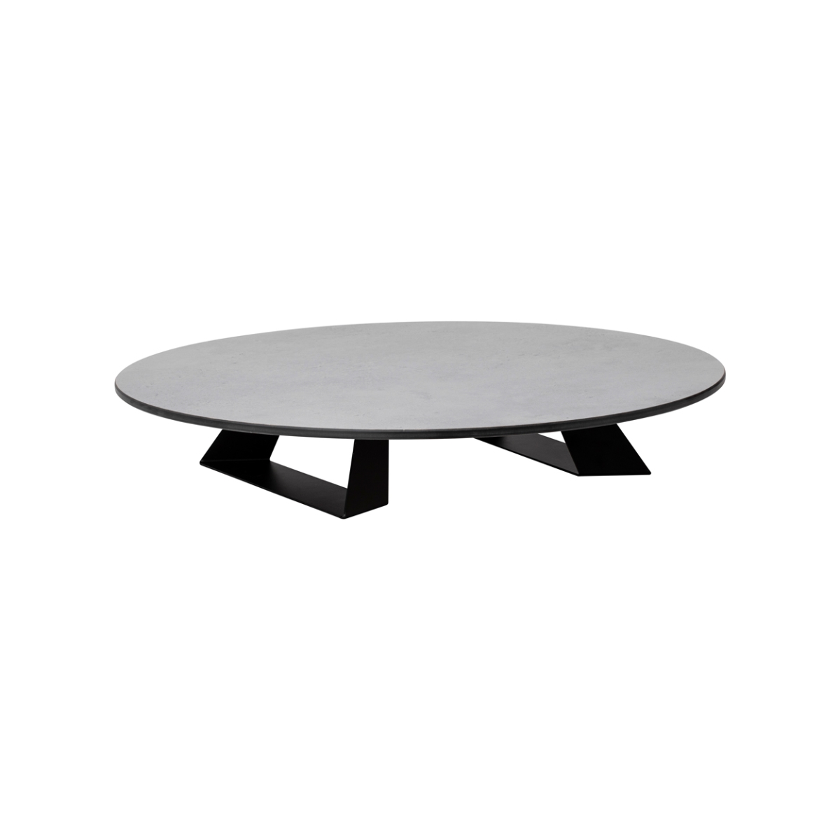 Picture of Rosseto HPLRS10 Alto 20 in. Round Concrete Gray HPL Riser with 3 in. Black Legs
