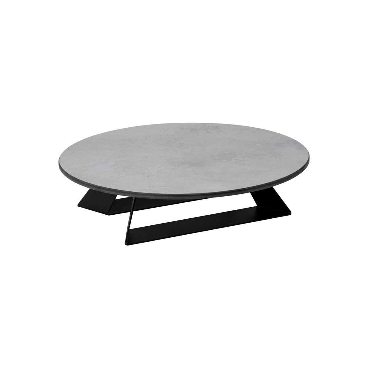 Picture of Rosseto HPLRS14 Alto 14 in. Round Concrete Gray HPL Riser with 3 in. Black Legs