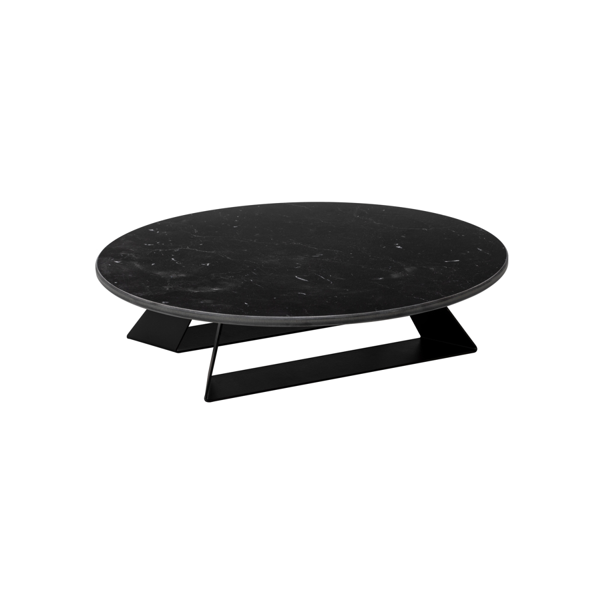 Picture of Rosseto HPLRS15 Alto 14 in. Round Black Marble HPL Riser with 3 in. Black Legs