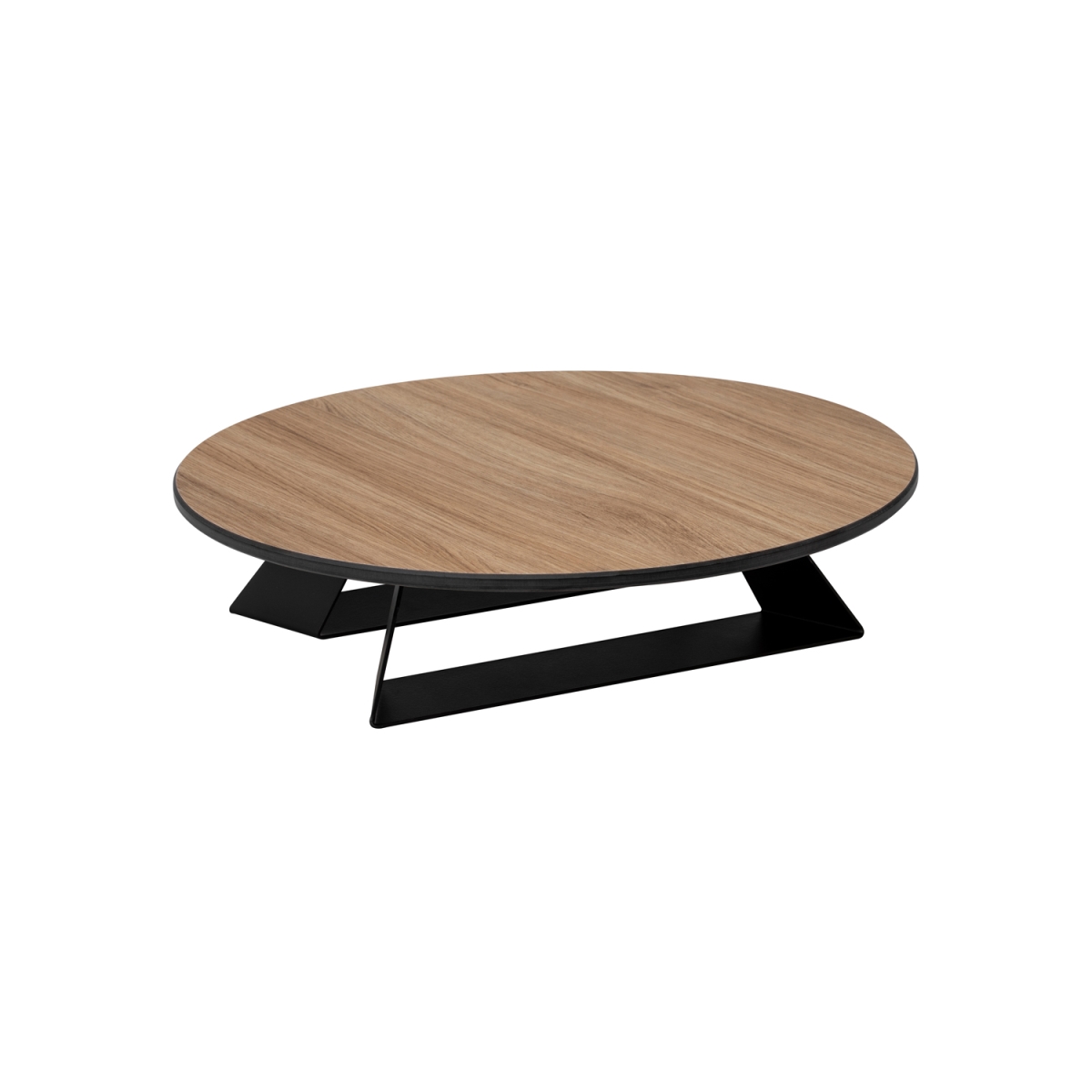Picture of Rosseto HPLRS17 Alto 14 in. Round Natural Wood HPL Riser with 3 in. Black Legs