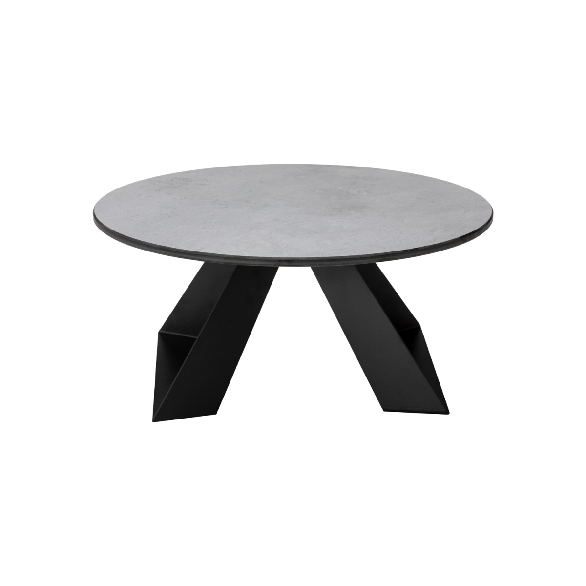 Picture of Rosseto HPLRS54 Alto 14 in. Round Concrete Gray HPL Riser with 6 in. Black Legs