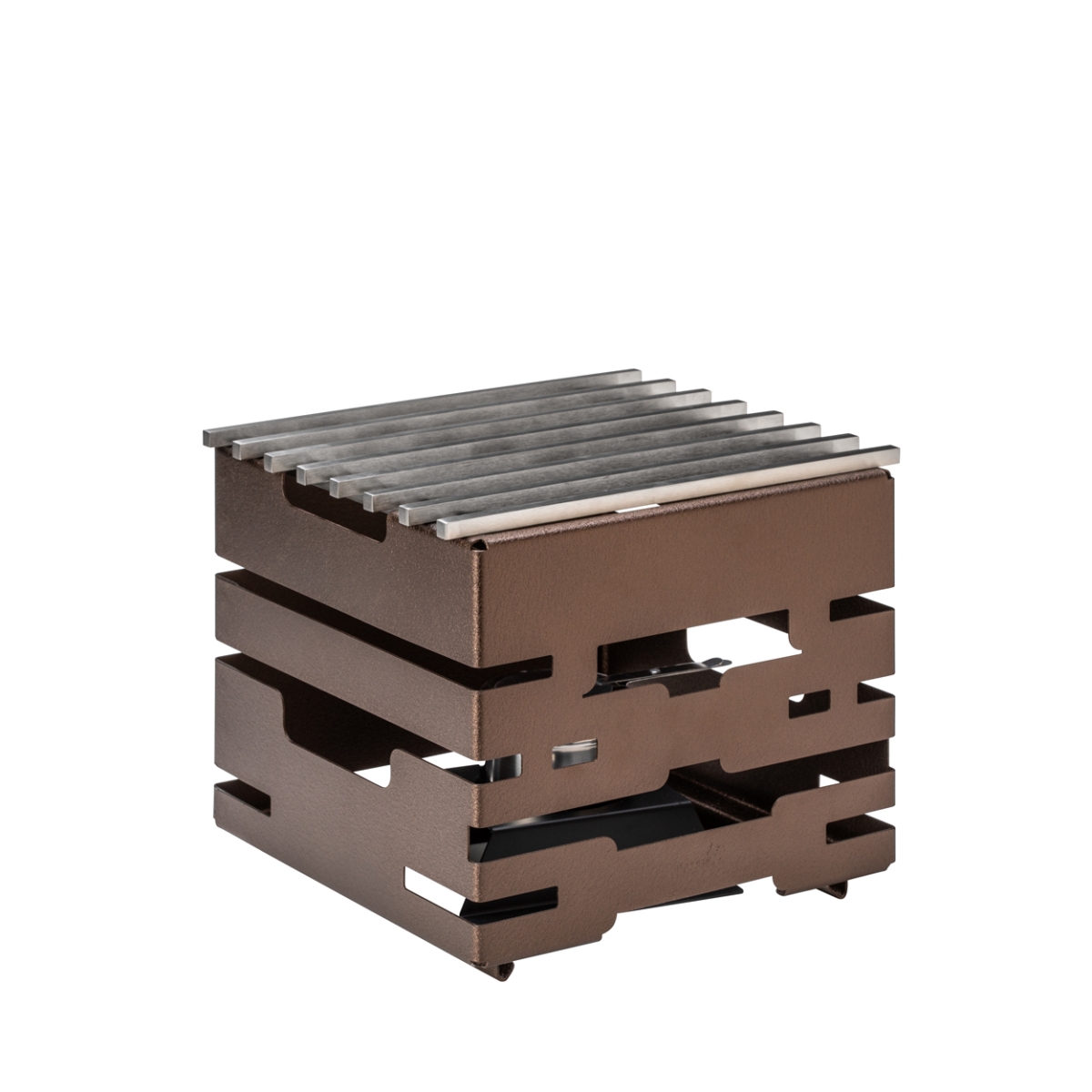 Picture of Rosseto SK092 Multi-Chef 10 in. Bronze Warmer with Grill, Fuel Holder & Burner Stand