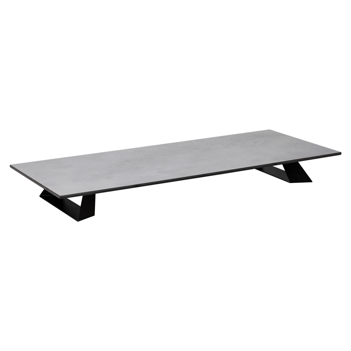Picture of Rosseto HPLRS18 Alto Wide Rectangle Concrete Gray HPL Riser with 3 in. Black Legs