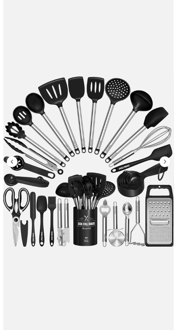 Picture of Umite Chef 4856 34PC Silicone Kitchen Utensils Set Stainless Steel Handle Nonstick Cookware