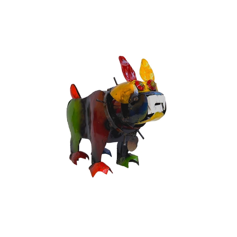 Picture of Rustic Arrow  10001 Colorful Metal Bull Dog Figurine