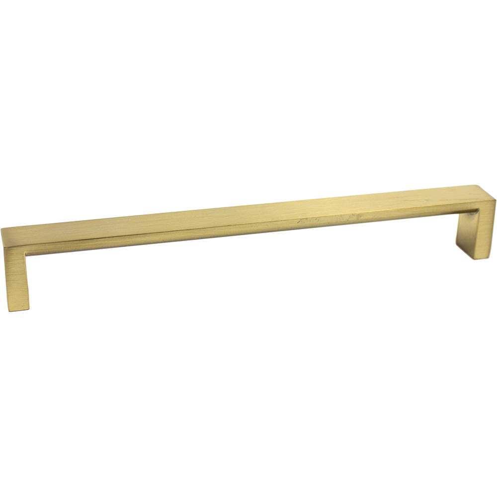 955SB 8 in. Center-to-Center Modern Square Door Pull - Satin Brass