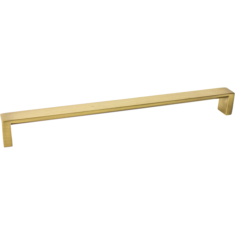956SB 10 in. Center-to-Center Modern Square Door Pull - Satin Brass
