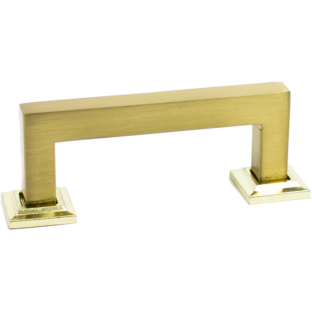 993SB 3 in. Center-to-Center Modern Square Door Pull - Satin Brass