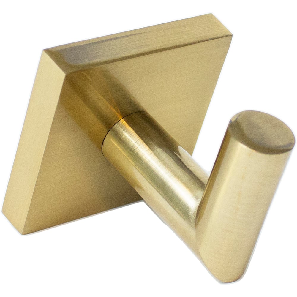 8903SB Urban Modern Square Robe Hook - Satin Brass