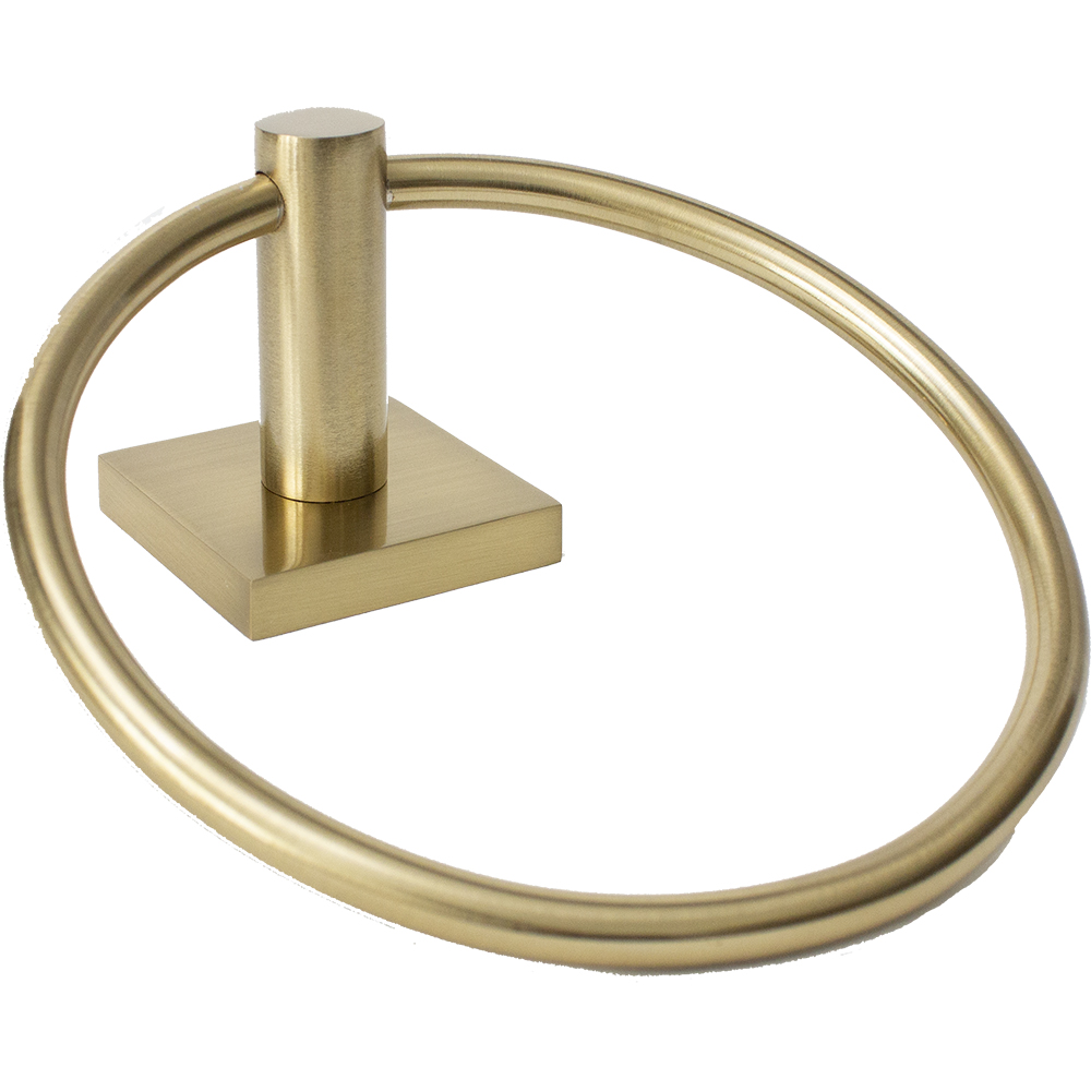 Picture of Rusticware 8986SB Urban Modern Square Towel Ring - Satin Brass