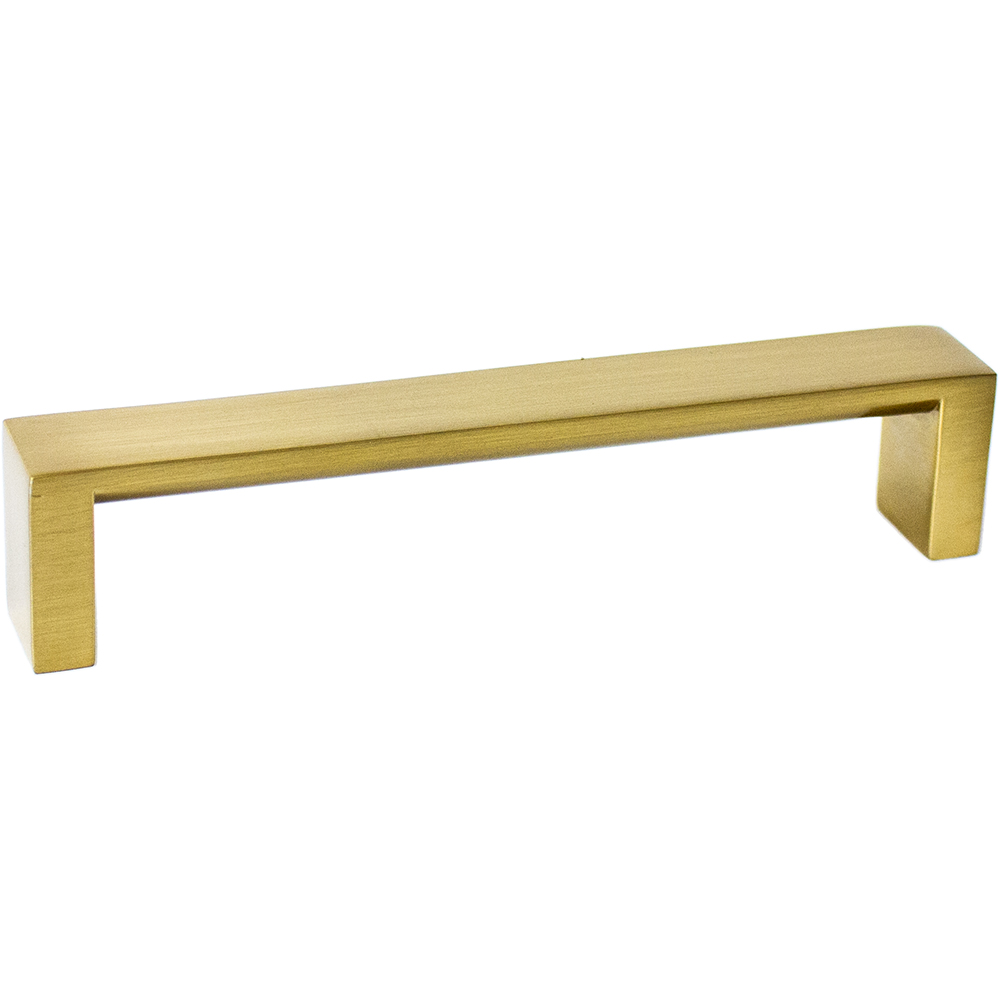 958SB 5 in. Center-to-Center Modern Square Door Pull - Satin Brass