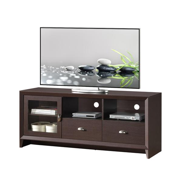 Modern TV Stand with Storage, Wenge - Up to 60 in -  Serviceservicio, SE2478551