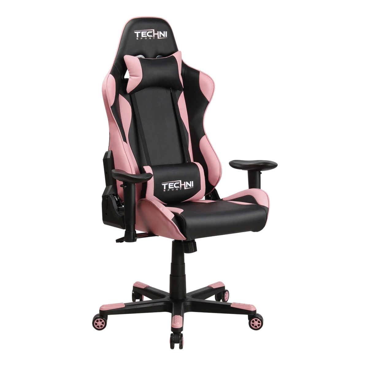 Picture of TechniSport RTA-TS43-PNK TS-4300 Ergonomic High Back Racer Style PC Gaming Chair, Pink