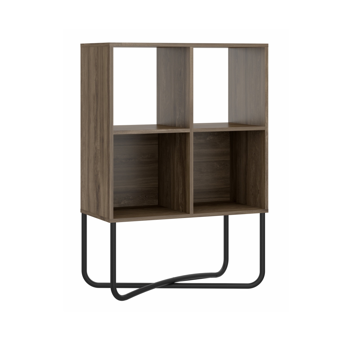 Modern Geometric Bookcase, Walnut