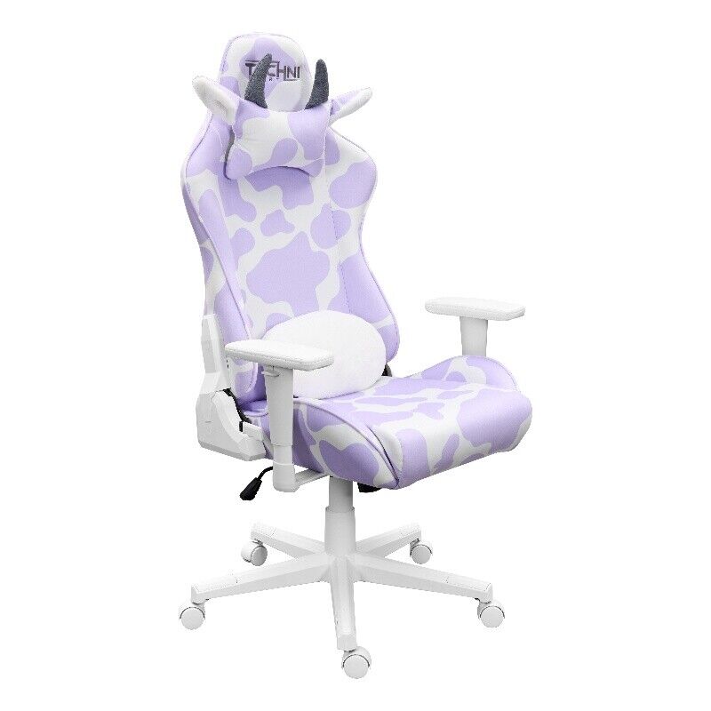 Picture of Techni Sport RTA-TS85-LAV Cow Series Gaming Chair&#44; Lavender