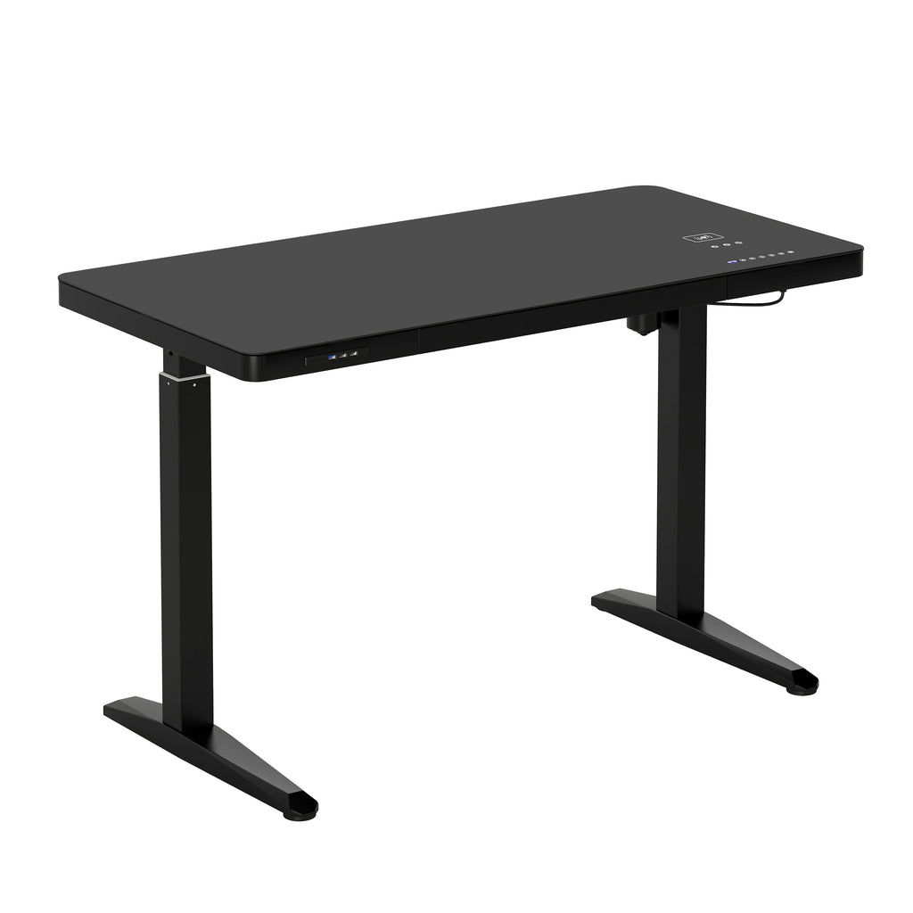 Picture of Techni Mobili RTA-3950SU-BK 46.5 in. Electronic Glass Desk with Storage&#44; Speaker - Wireless Charging & USB&#44; Black