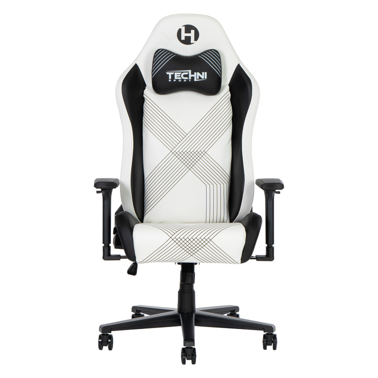 Picture of Techni Sport RTA-TS68C-WHT 48-51 in. Comfort Edge Gaming Chair&#44; White & Black