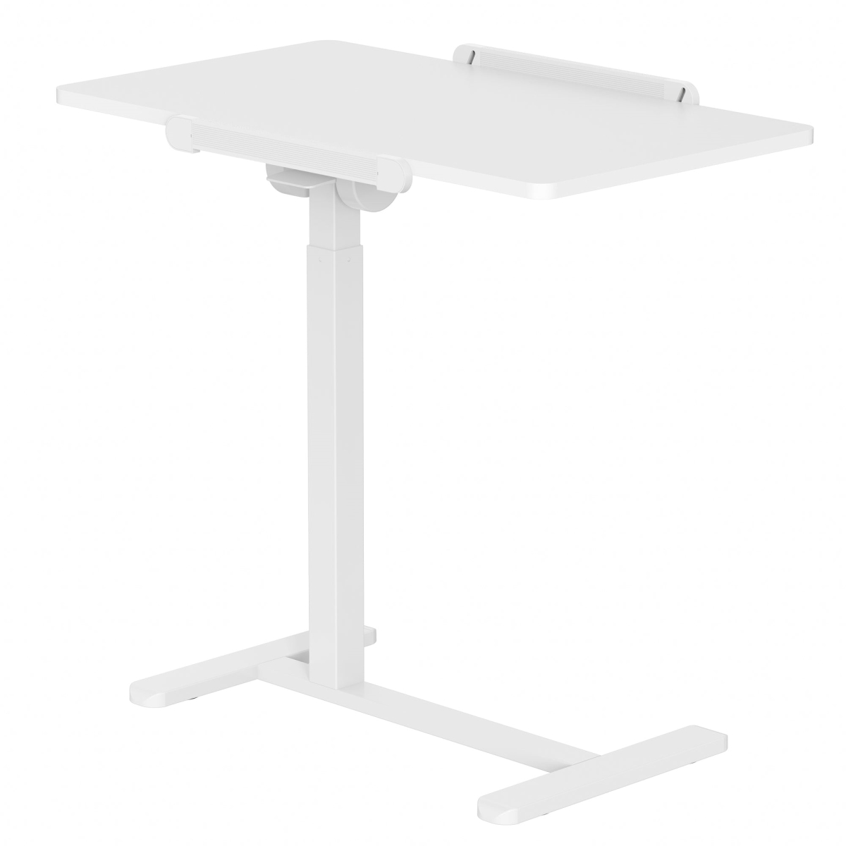 RTA-B0096-WHT Sit-to-Stand Rolling Adjustable Laptop Cart, White