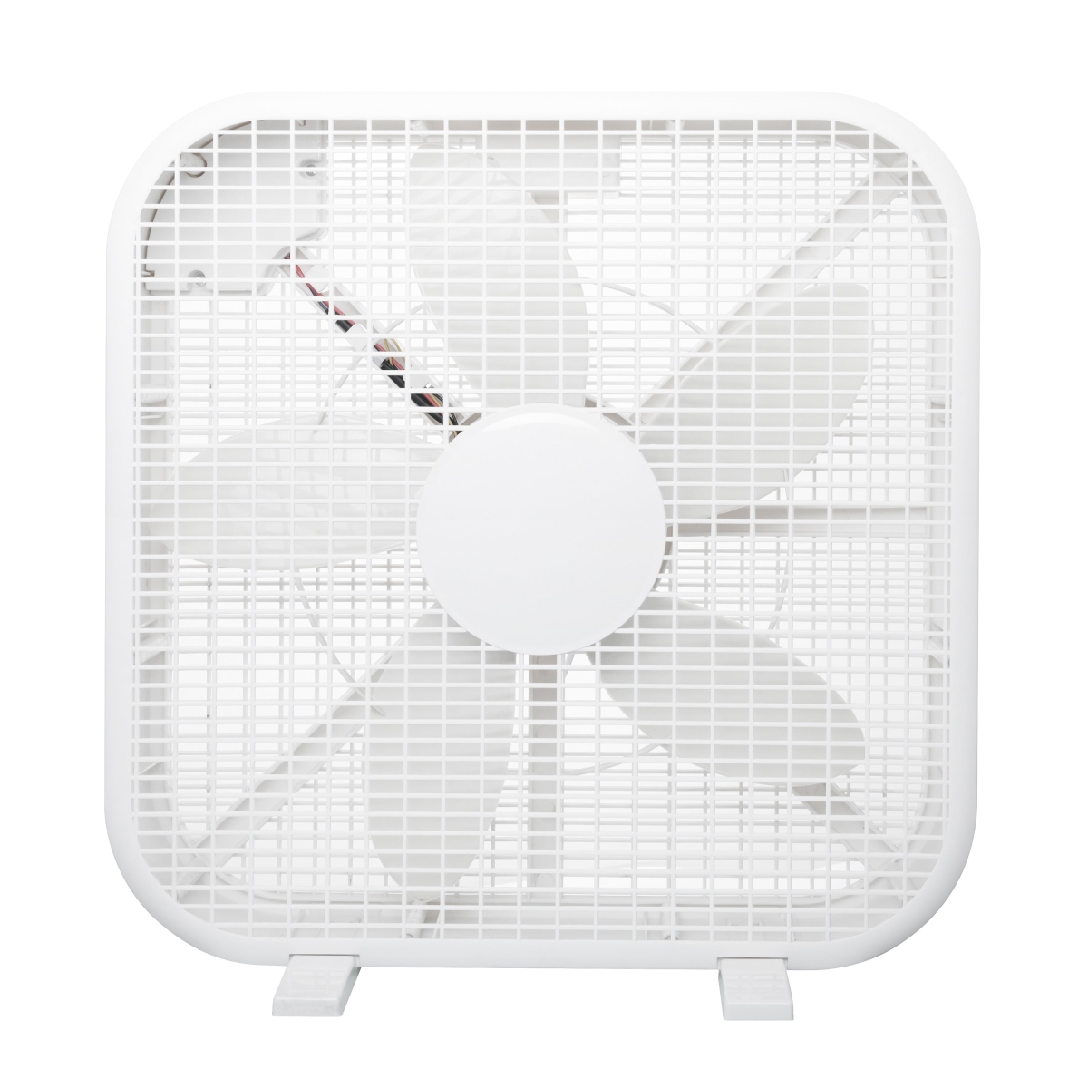 RTA-BOX-FAN 20 in. 3-Speed Portable Cooling Box Floor Fan, White