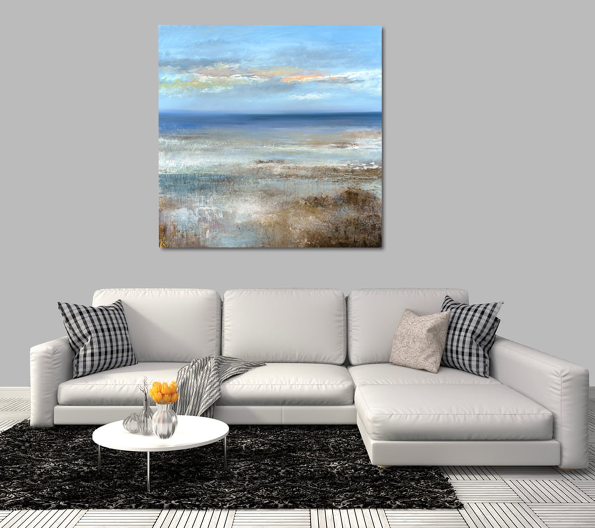 Serene Abstract Canvas Art, 36 x 36 in.