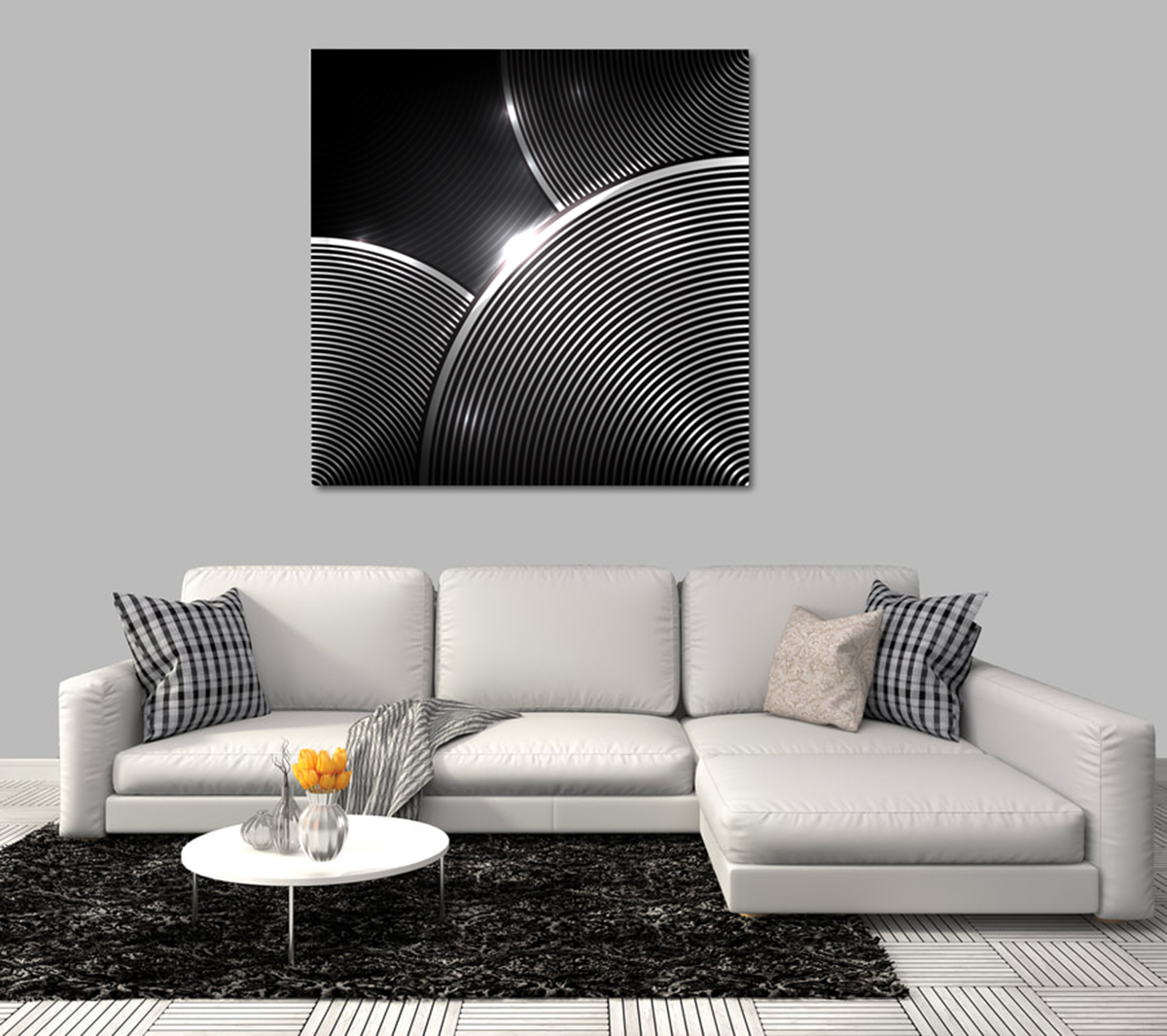 Spring Coils Abstract Canvas Art, 24 x 24 in.