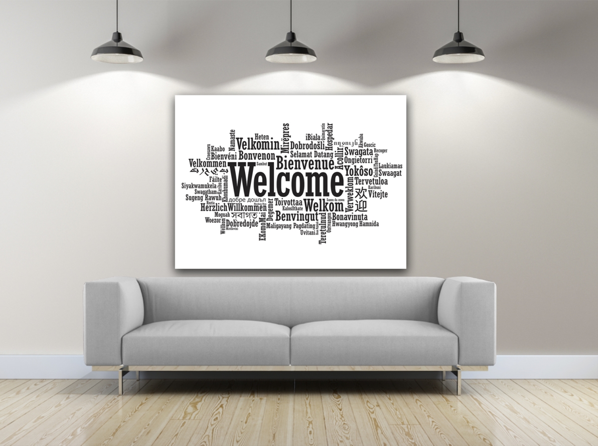 Welcome Abstract Canvas Art, 30 x 40 in.