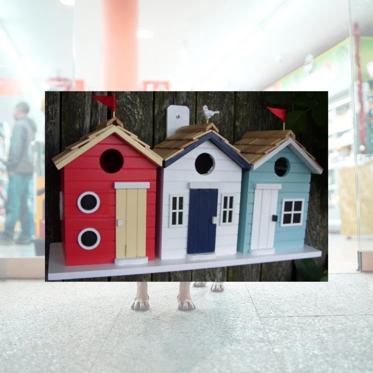 Picture of Home Bazaar HBD-2000S Brighton Beach Huts Birdhouse