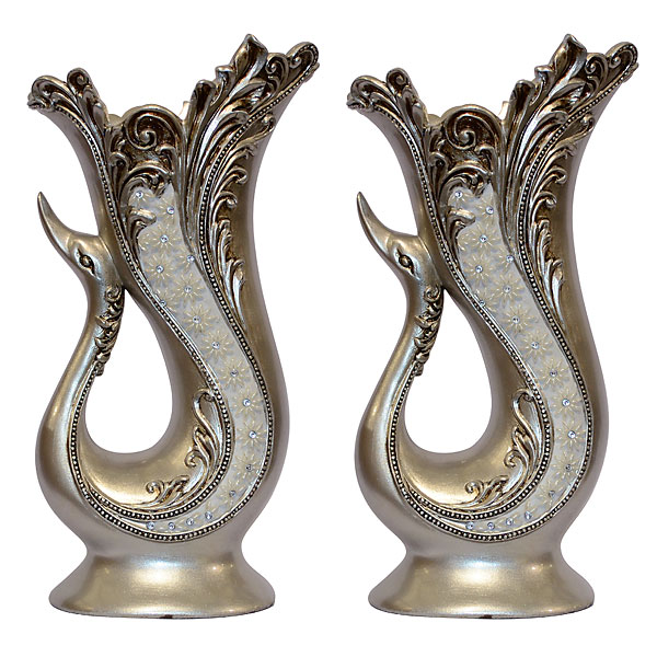 Picture of AFD Home 11190751 Silver Pearl Swan &#44; Multi Color - Set of 2