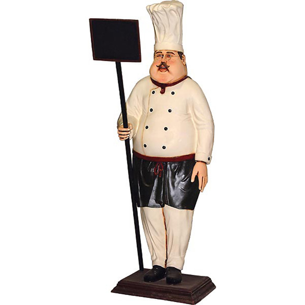 Picture of AFD Home 10019021 Large Cook Figurines with Chalkboard&#44; Multi Color