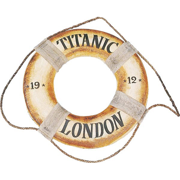 Picture of AFD Home 10019688 Titanic Life Preserver Figurines&#44; Creme