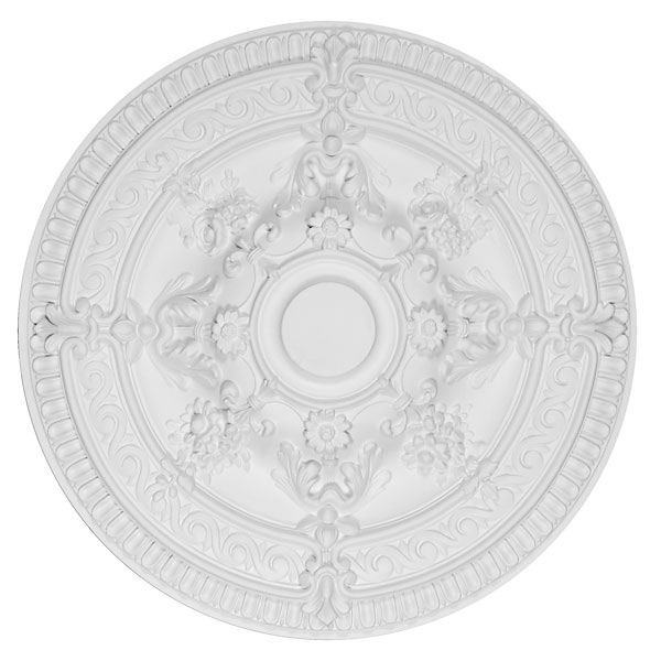 Picture of AFD Home 10711367 White Scroll Rose Medallion&#44; White