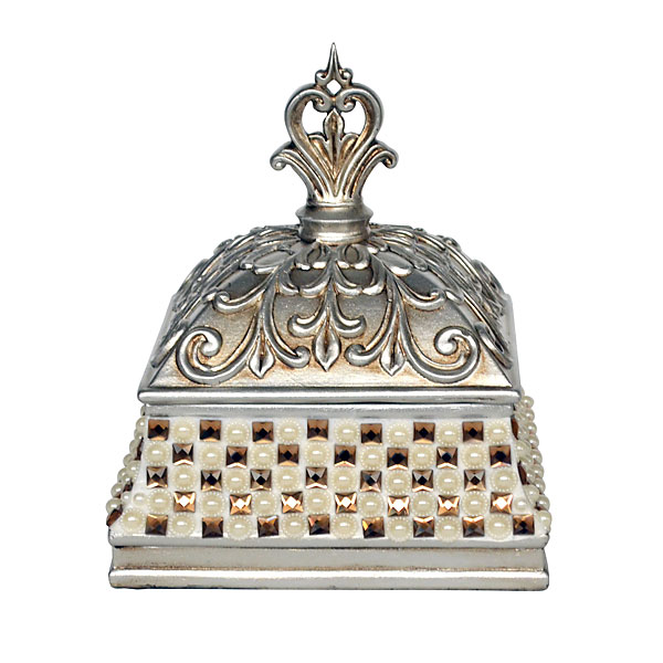 Picture of AFD Home 11233491 Primrose Lidded Box&#44; Silver