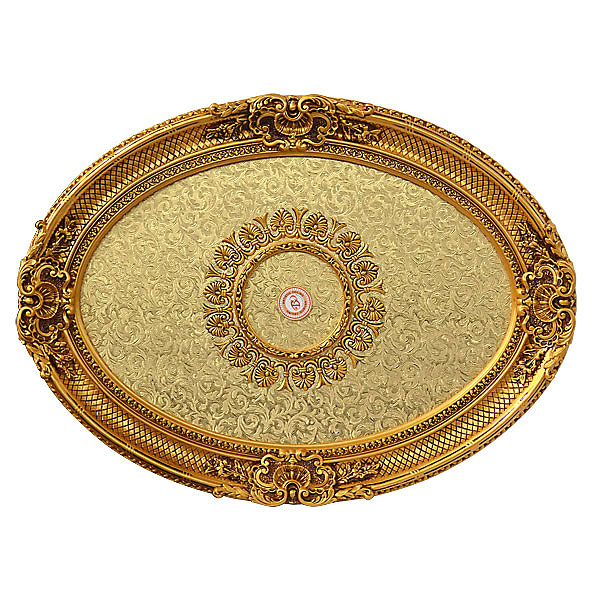 Picture of AFD Home 11256520 Golden Rocaille Oval Medallion, Multi Color