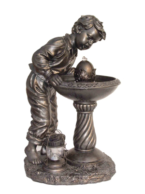Picture of AFD Home 12005866 Boy Drinking at Water Fountain, Multicolor - 35 x 21.5 x 18.5 in.