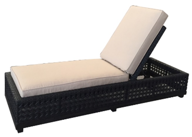 Monterey Outdoor Chaise - Multicolor - 39 x 28.25 x 82 in.