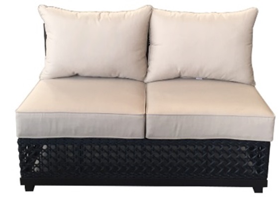 Picture of AFD Home 12008195 Monterey Outdoor Armless 2 Seater, Multicolor - 32 x 54 x 34 in.