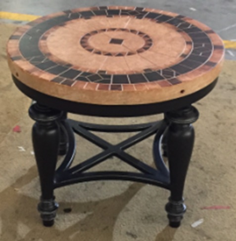 Astoria Tile End Table, Multicolor - 17 x 21 x 21 in.