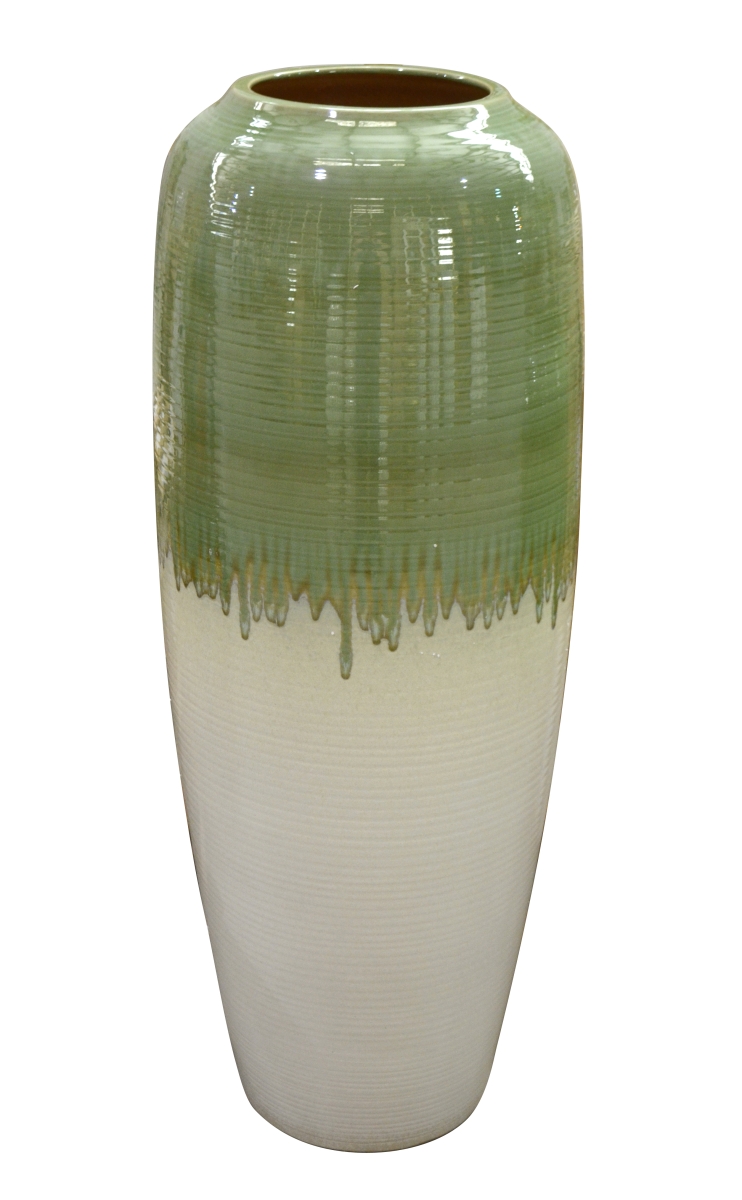 Picture of AFD Home 12005605 Avocado Ceramic Vase - Green & White - Large