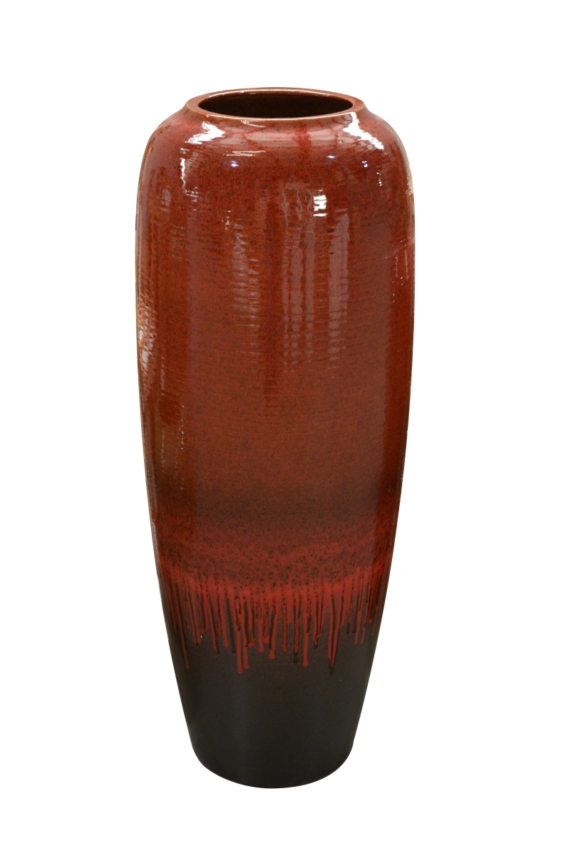 Picture of AFD Home 12005608 Adobe Large Ceramic Vase - Red